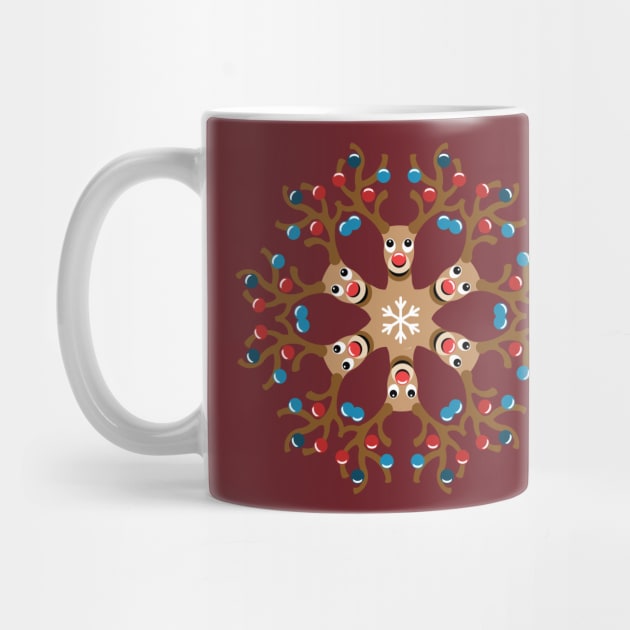 Rudolph Christmas Snowflake by atomguy